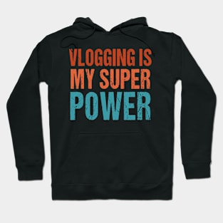 Retro Vlogging Sayings For Content Creator Camera Vlogger Hoodie